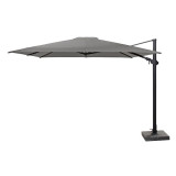 4 Seasons Outdoor | Zweefparasol Siesta Premium 300 x 300 cm | Antraciet-Charcoal